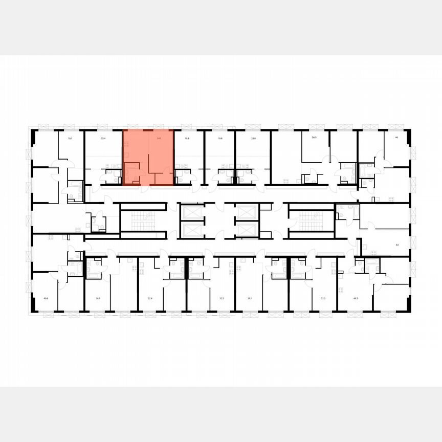 1-к. квартира, 34,1 м², 11/22 эт.