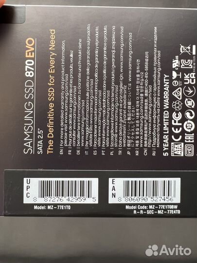 Ssd samsung 870 еvo 1TB