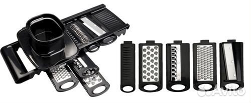 Терка для овощей и фруктов (5 насадок + держатель)