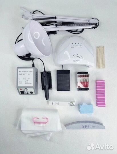 Набор для маникюра с лампой и аппаратам