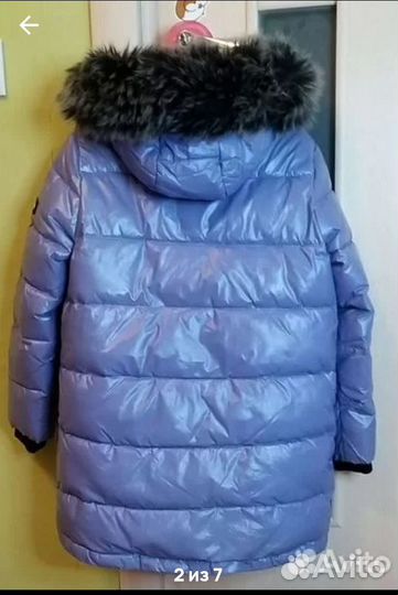 Пуховик зимний для девочки 128