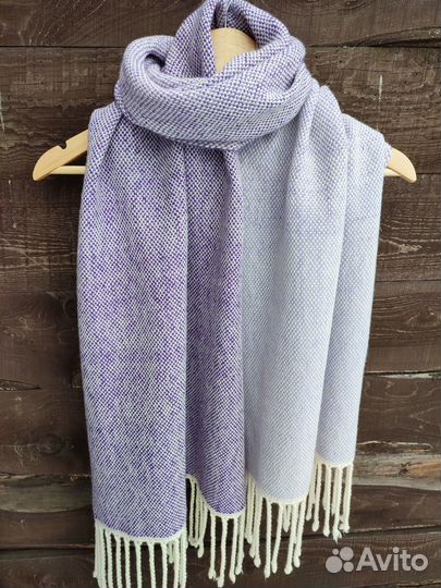 Тканый шарф палантин 100 меринос