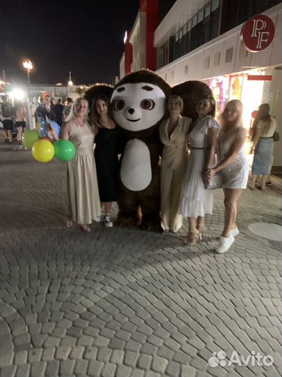 Аниматоры медведь, чебурашка