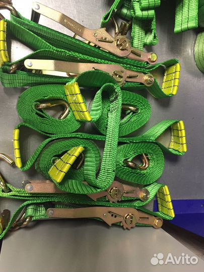 Комплект стяжных ремней для эвакуатора на 4 колеса