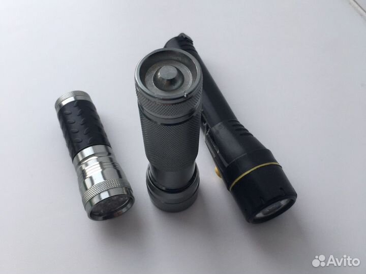 Три фанарика светодиодных на запчасти