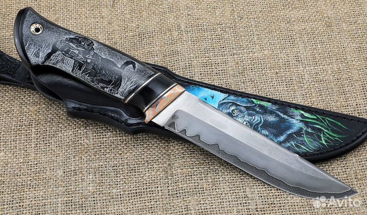 Премиум нож Барракуда ламинация S 390 в крученом д