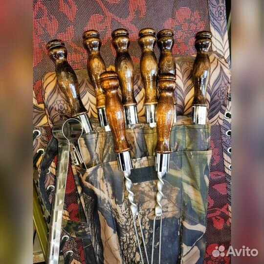 Шампура с деревянной ручкой