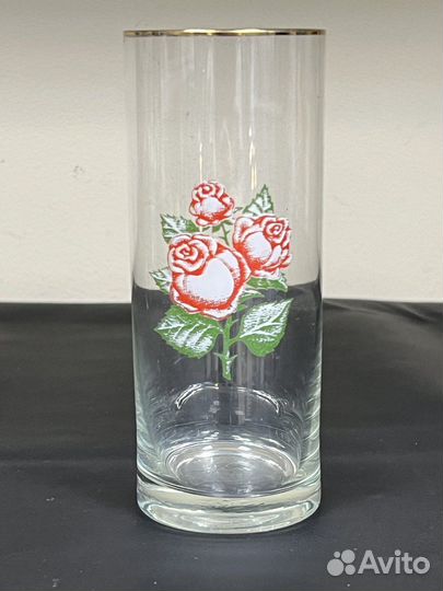 Стаканы тонкое стекло 350 мл Роза 6 шт