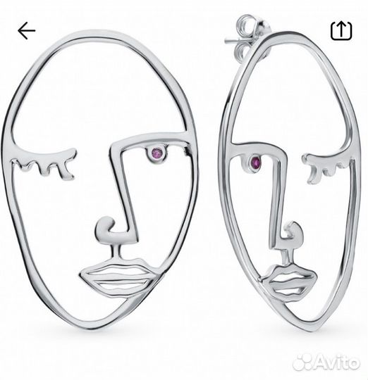 Серьги серебро