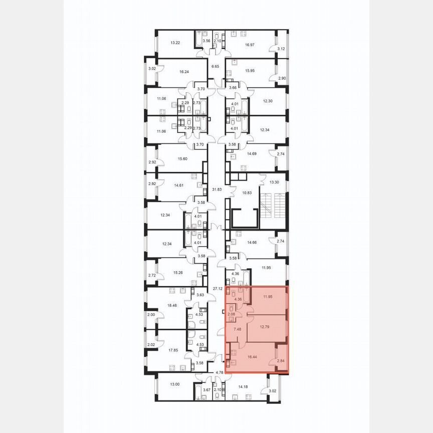 2-к. квартира, 56,5 м², 9/9 эт.