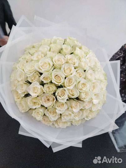 Купить белые розы