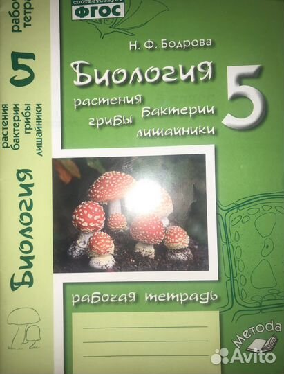 Рабочая тетрадь по биологии 5 класс Бодрова