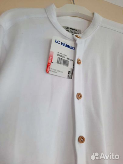 LC waikiki белая рубашка новая, 6-7лет