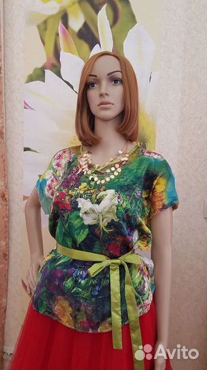 Блузка шелковая 42 44