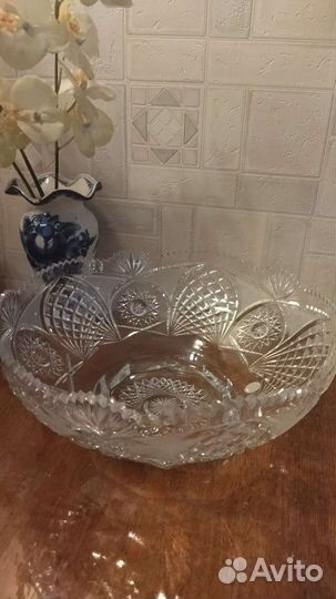 Хрустальная ваза фруктовница