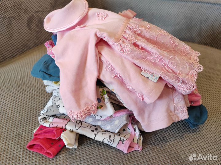 Пакетом одежда на девочку 62-68(продан)