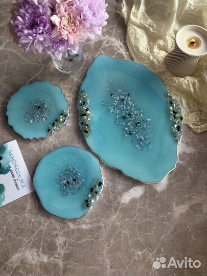 Набор посуды из эпоксидной смолы