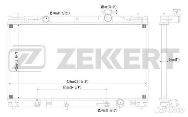 Радиатор охлажд Camry V30 01