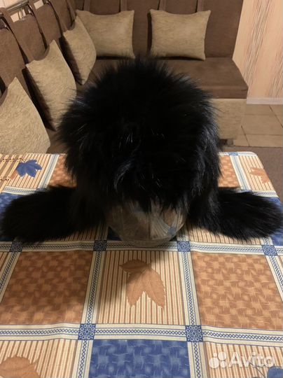 Шапка ушанка из чернобурки, двусторонняя