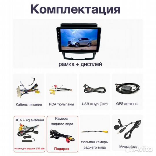 Автомагнитола в SsangYong Action дорест 2/16гб