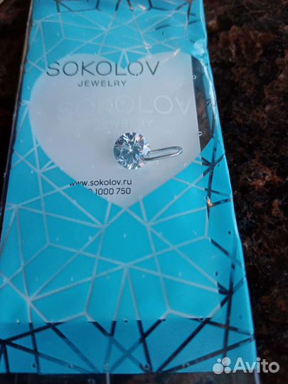 Кулон подвеска фианит серебро Sokolov (новый)