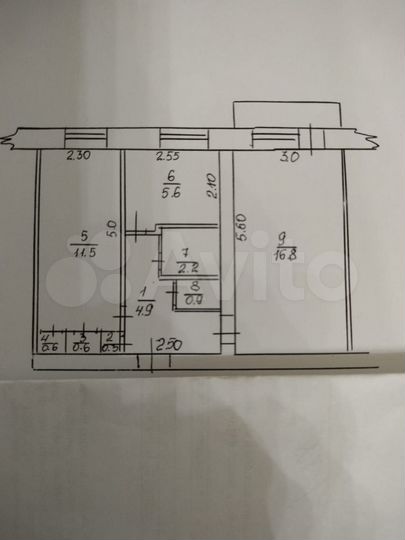 2-к. квартира, 43,4 м², 4/5 эт.