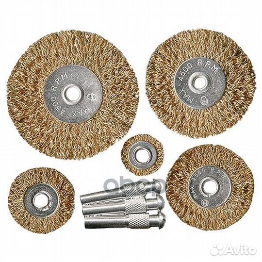 Набор щеток для дрели, 5 шт. 5 плоских 25-38-50