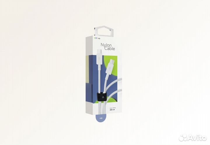 Кабель VLP Nylon Cable USB-C - USB-C, 100W, 2м (Бе
