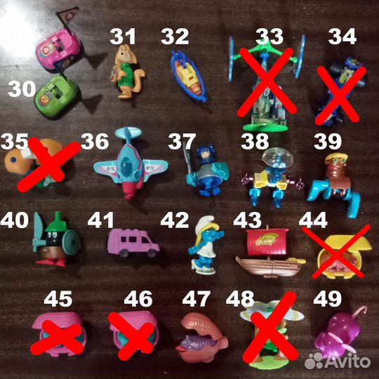 Игрушки из киндер сюрприза 90-х