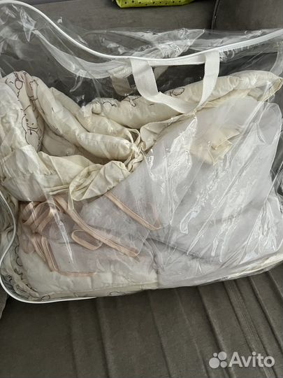 Бортики с балдахином в кроватку