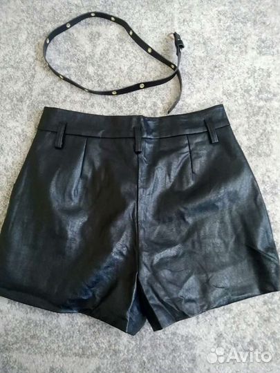 Шорты-экокожа