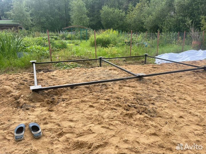 Винтовая свая d89, оголовки + монтаж