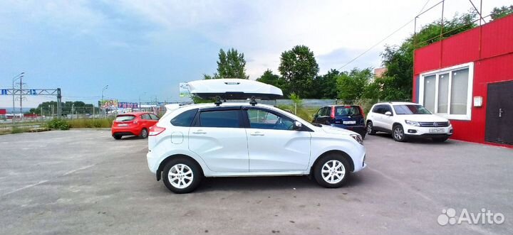 Бокс на крышу Broomer белый глянец на LADA