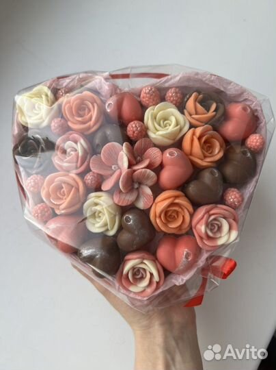 Шоколадный букет сердце