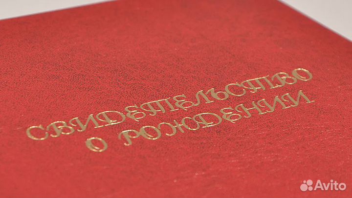 Папка А5 Свид-во о рождении красная