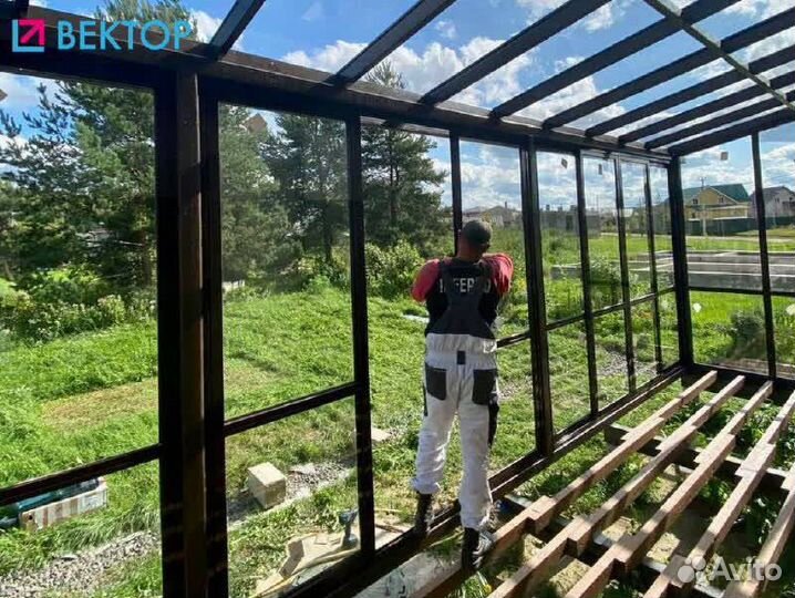 Остекление террас веранд беседок