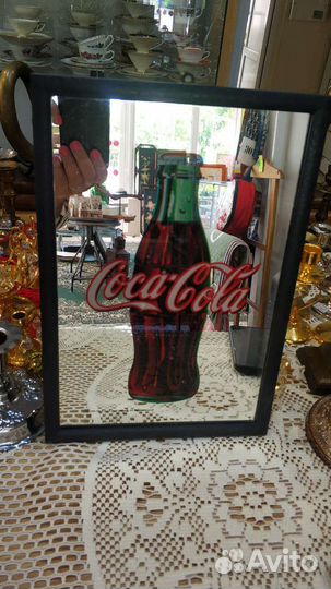 Ретро, зеркальный постер, реклама Кока-Колы