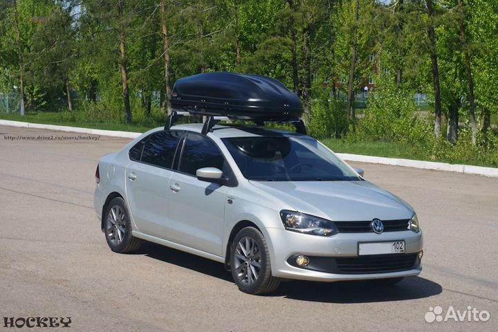 Автобокс багажник на крышу Volkswagen Polo sedan