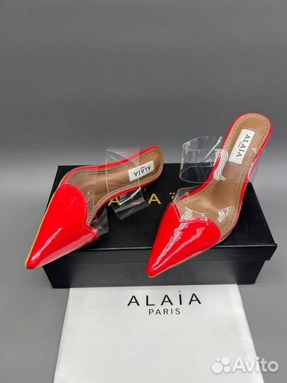 Туфли Alaia сердечки красные 36-40