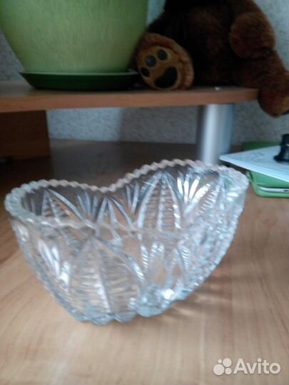 Хрустальная салатница-конфетница
