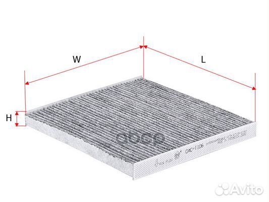 Фильтр салонный, угольный sakura CAC-1106 CAC-1106