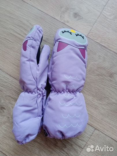 Детские болоневые варежки