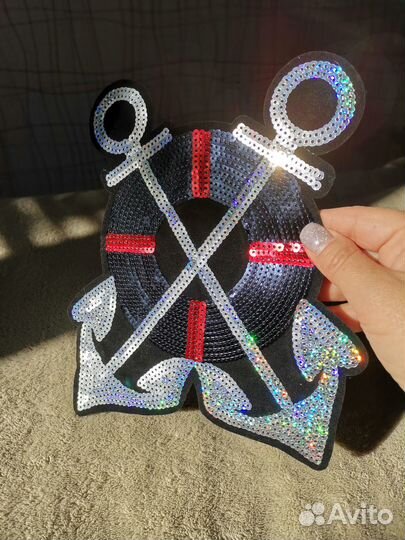 Аппликация нашивка декор пайетки