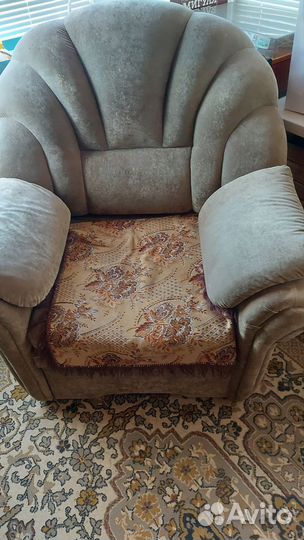 Мягкая мебель диван и кресла бу
