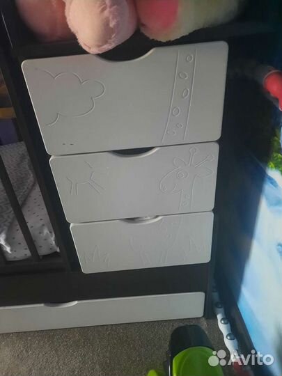 Детская кроватка трансформер с маятником