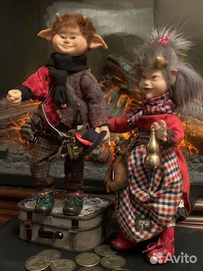 Авторская кукла, чертик,эльф