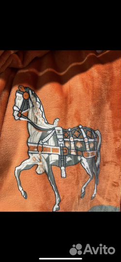 Плед брендовый евро hermes