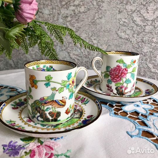 Антикварные кофейные пары Spode Англ