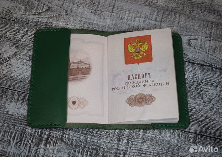 Обложка на паспорт, документы Классика ручной рабо