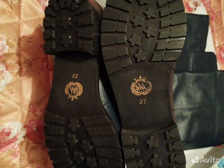 Сапоги осенние женские кожаные 37
